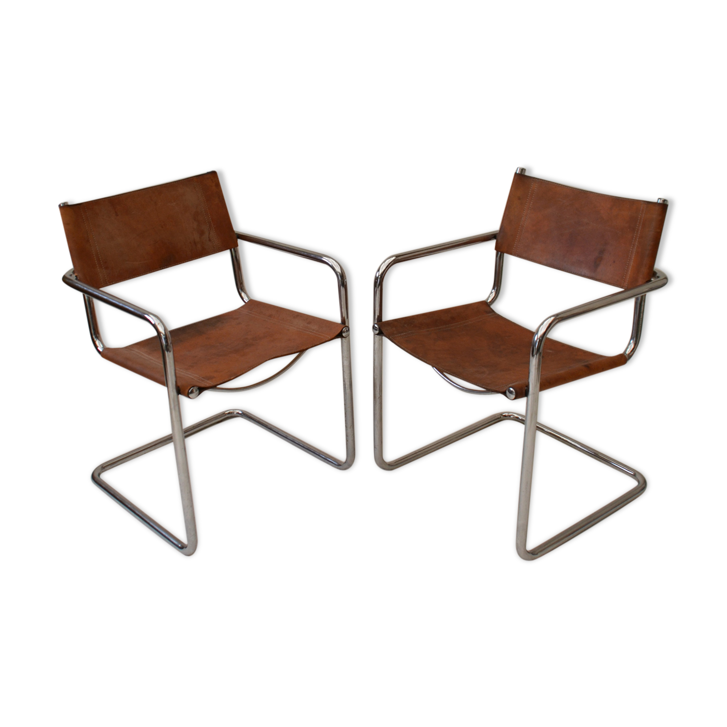Paire de fauteuils “MG5” d’après Marcel Breuer édition Matteo Grassi, des années 70