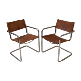 Paire de fauteuils “MG5” d’après Marcel Breuer édition Matteo Grassi, des années 70