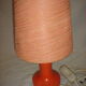 Lampe de chevet en bois orange de 1970