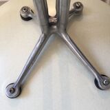 Set of 4 chairs the Fonda by Charles and Ray Eames, woolen yellow straw 1960-1970