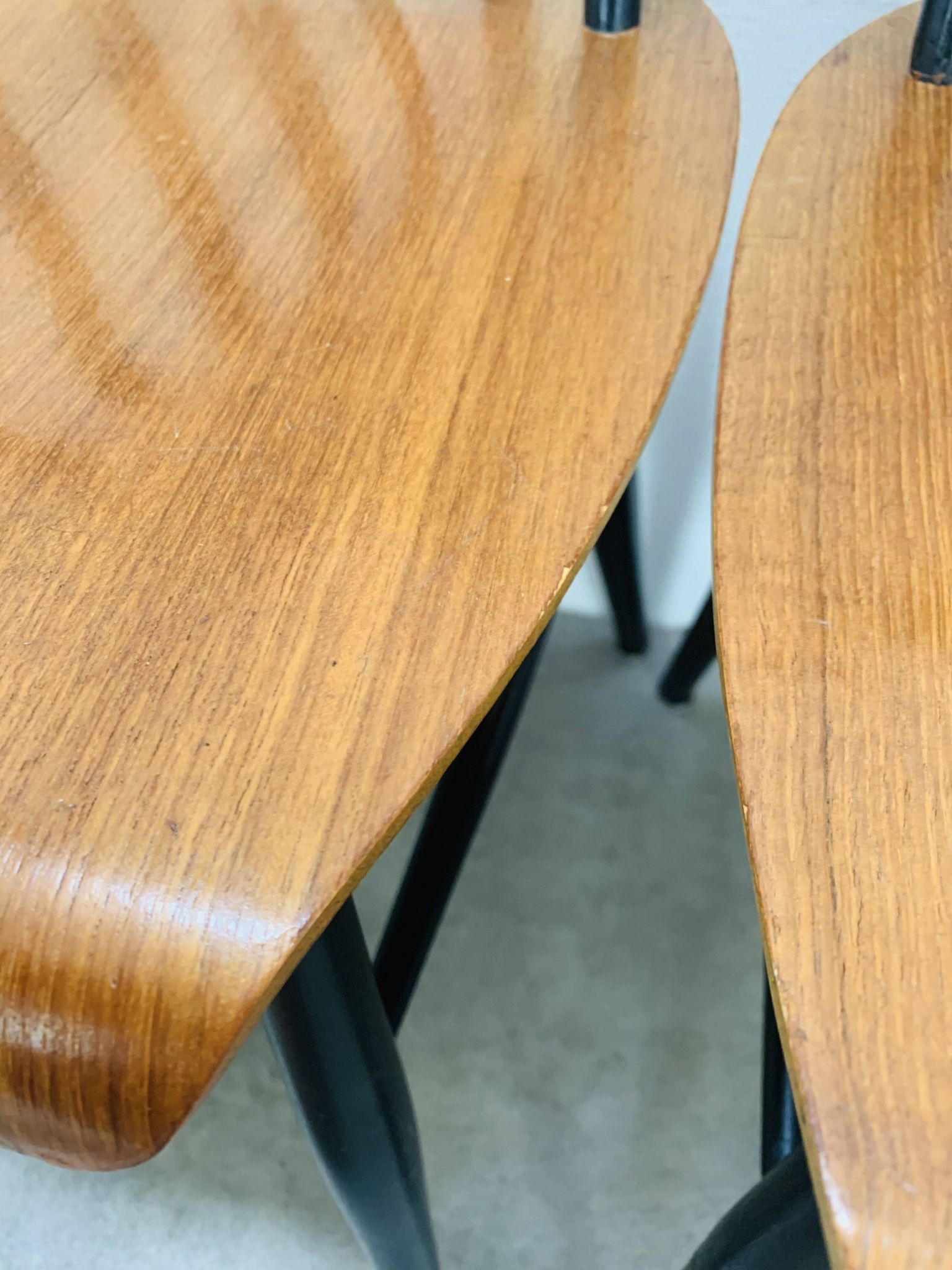 6 chaises Fanett par Ilmari Tapiovaara, scandinave, années 60