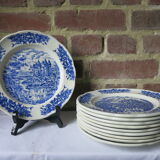 10 flat plates advertising porcelain pyroblan BP
