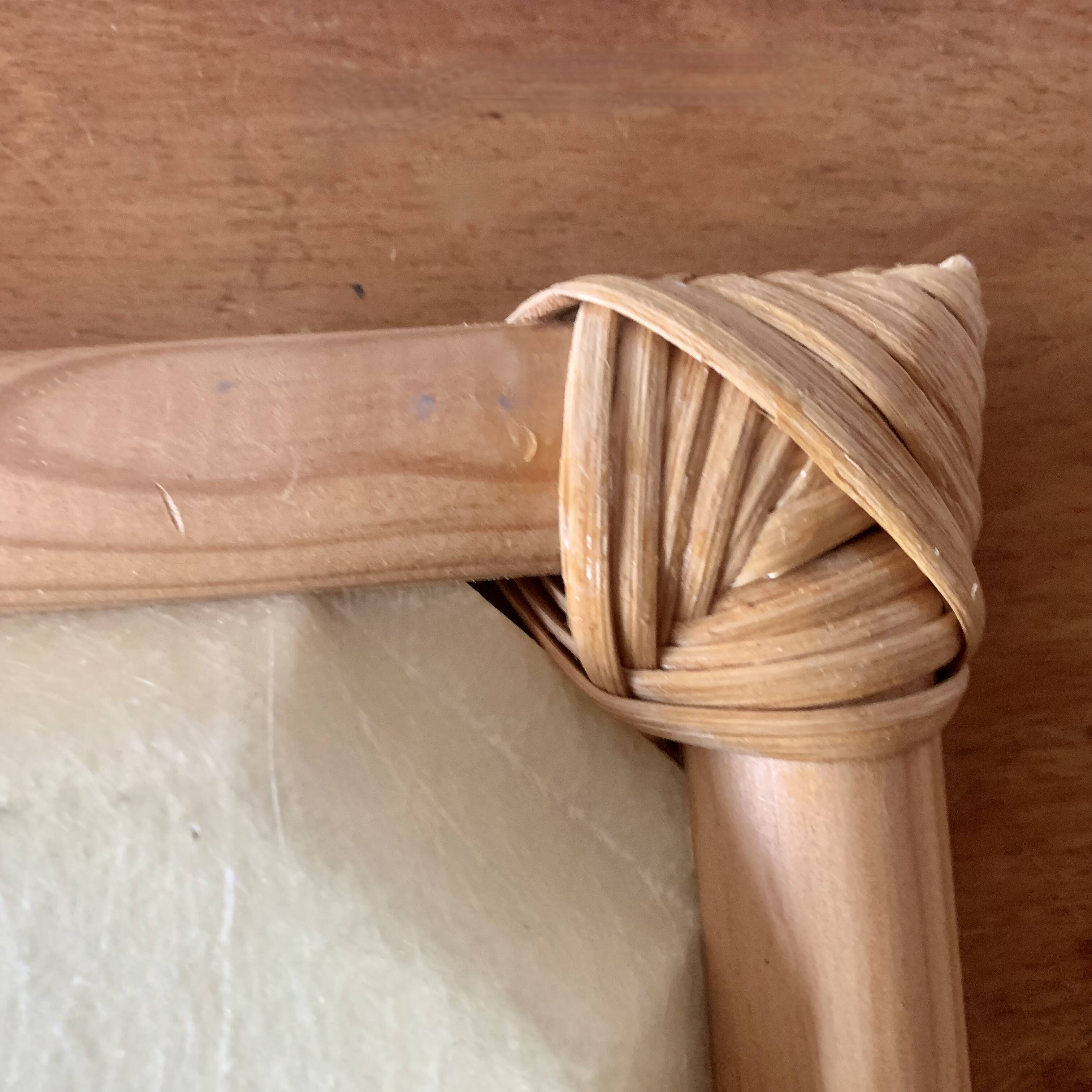 Vintage fiberglass and rattan tray - Sylvie Hétreau - Camaïeu - Alpac