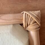 Vintage fiberglass and rattan tray - Sylvie Hétreau - Camaïeu - Alpac