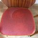 Lot of 4 chairs 1960s skai red compass feet
