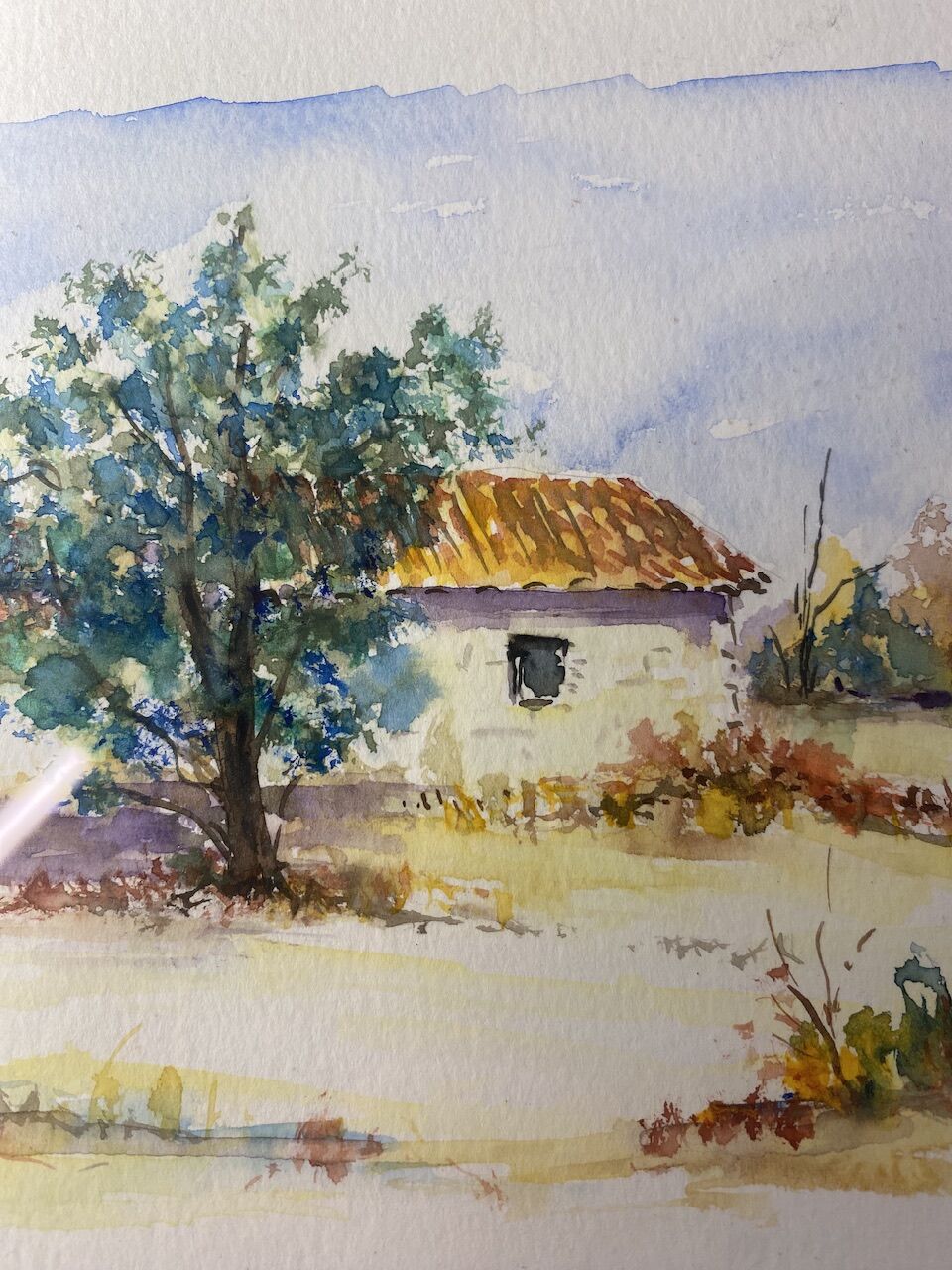 Provencal landscape signed Jean-Marc l'Huillier and dated 96