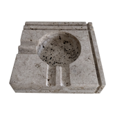 Square ashtray rough stone