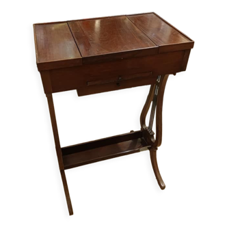 Lyre dressing table in solid Cuban mahogany period Directoire
