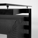 Tesi table & six Seconda 602 chairs by Mario Botta, edit by Alias