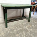 Old green farm table