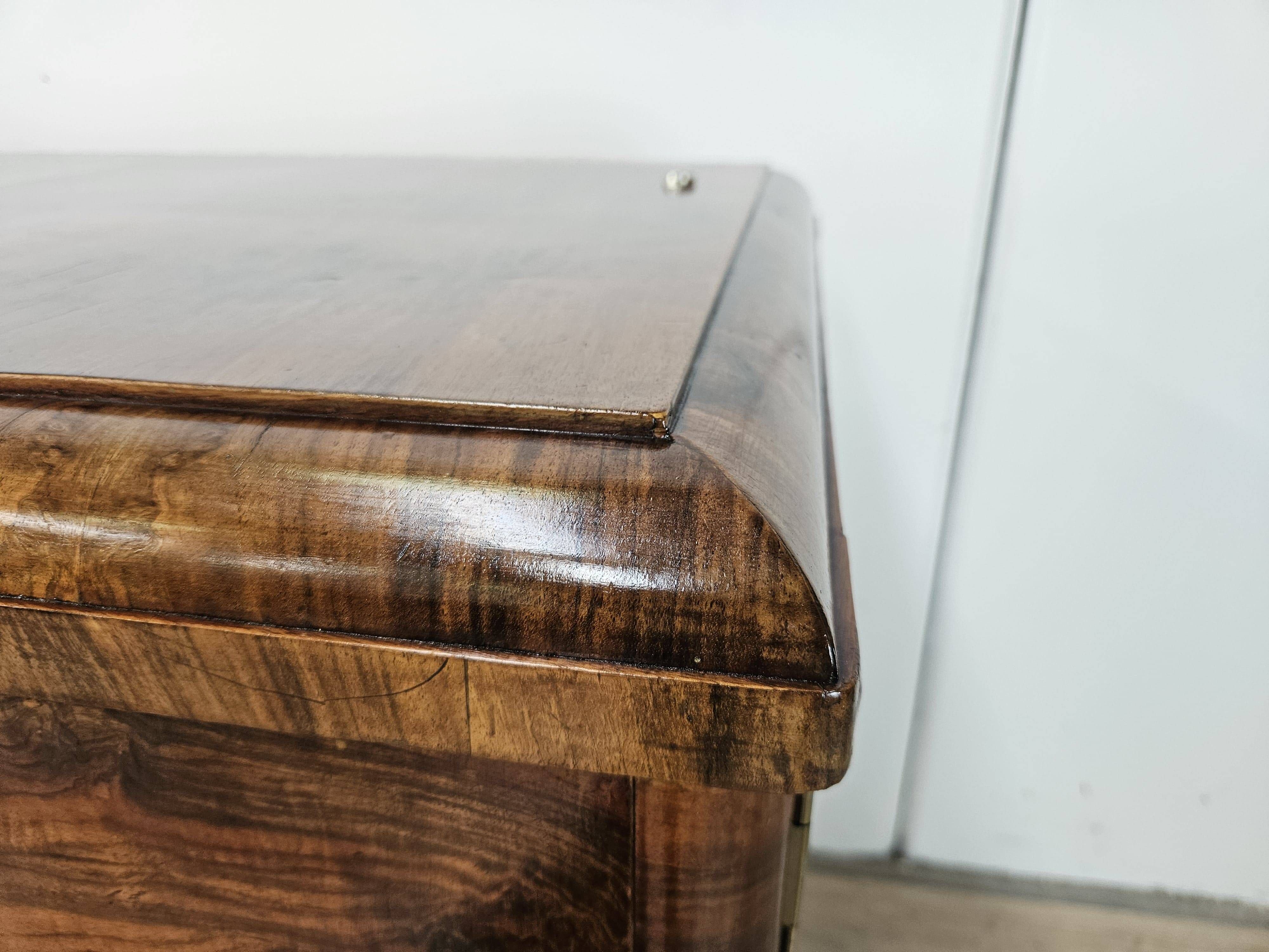 1940s Art Deco walnut sideboard with three doors