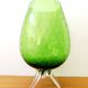 Green Empoli glass tealight vase
