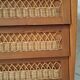Commode en bois et rotin vintage années 60
