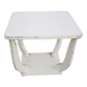 Old white wooden peestal table in art deco style