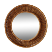 Round wicker mirror 1960