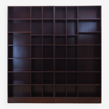 Set of mahogany bookcases, Danish design, 1970s, production: Denmark