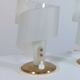Pair of vintage spiral style bedside lamps, mid-century, Geru