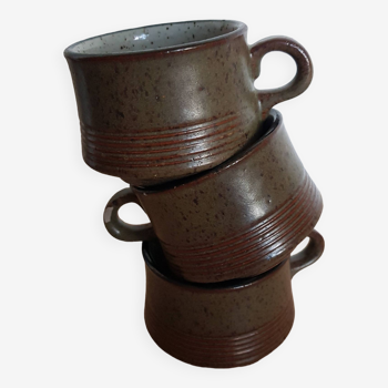 3 tasses à thé purbeck pottery studland
