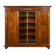Important flamed mahogany library in Empire style from around 1900.