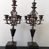 Napoleon III candlesticks pair