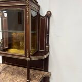 Napoleon III Mahogany and Chiseled Bronze Display Cabinet, 19th Century