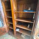 Regency display cabinet with 3 doors in cherry wood.