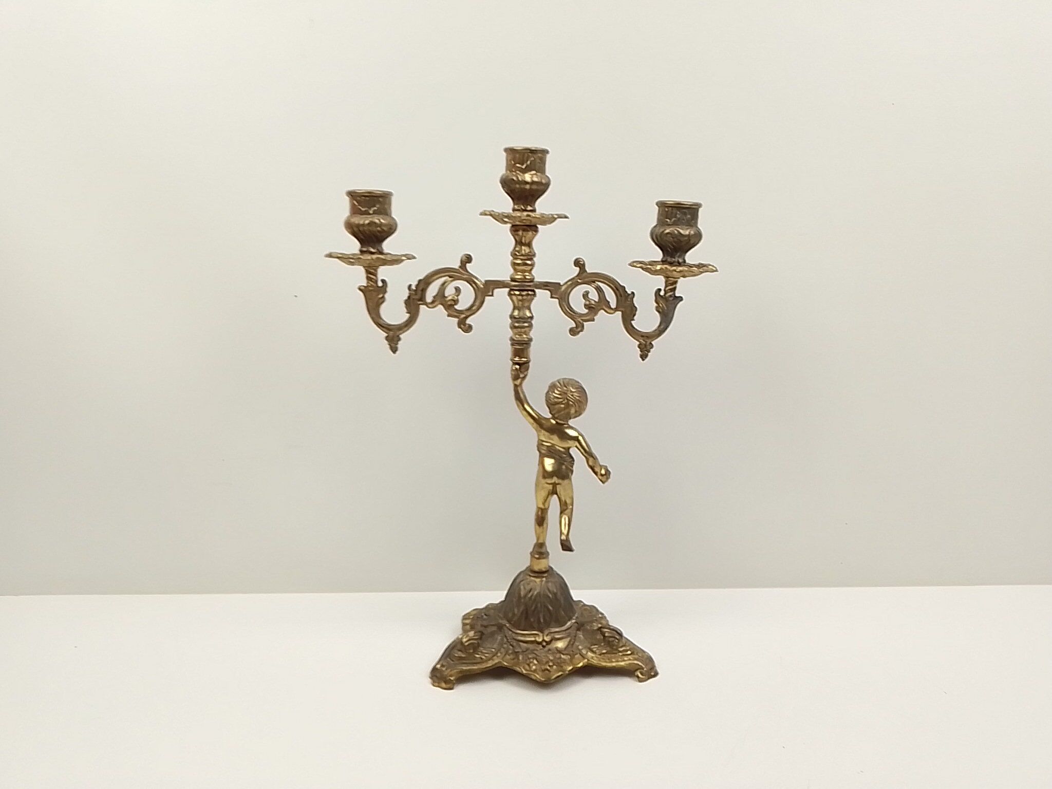Chandelier 3 branches deco child brass