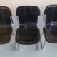 Chaise de salle à manger en cuir de Cidue, années 1970
