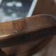 Fauteuil de bureau pivotant en bois années 20