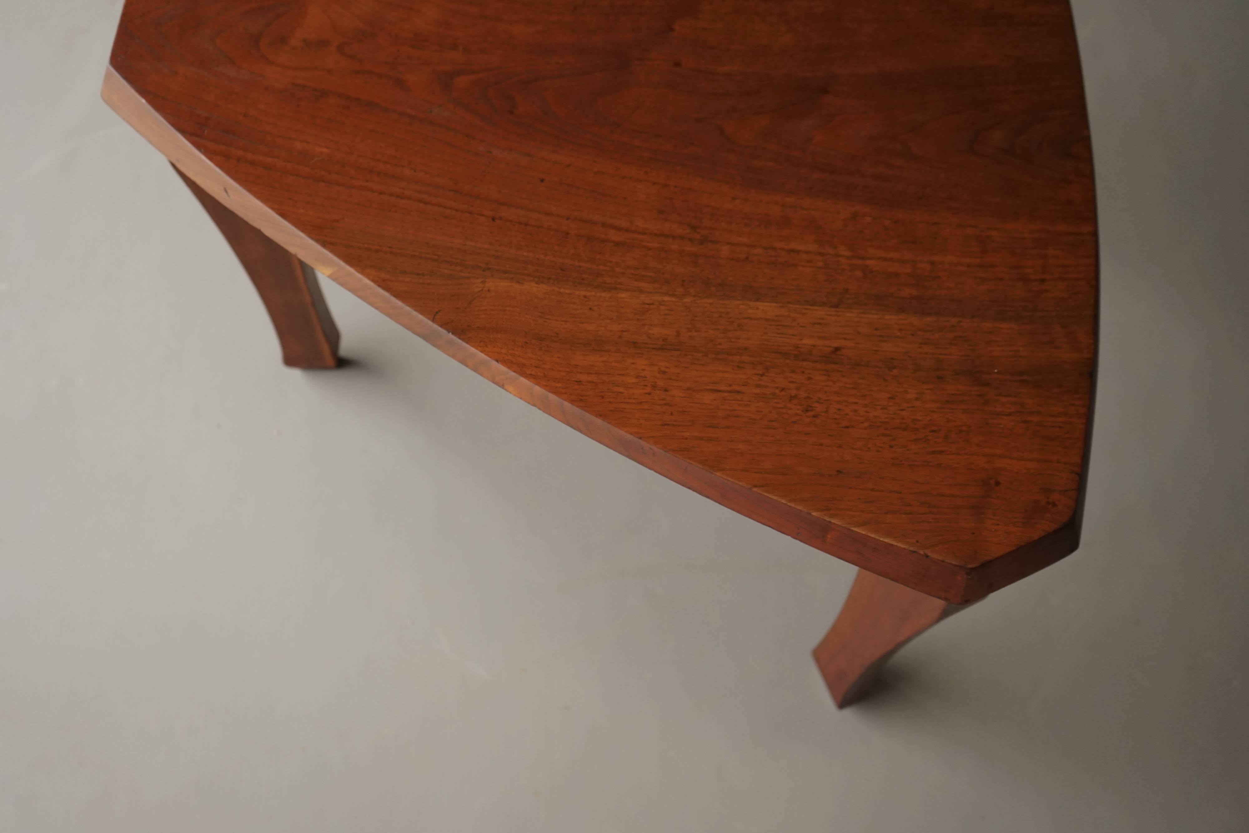 Anthroposophical Organic Coffee Table in walnut, 1950s