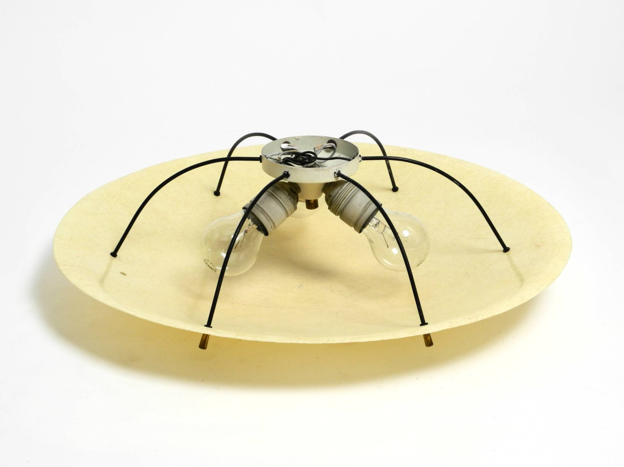Extremely rare large round Mid Century Modern fiberglass ceiling lamp | Ø 5