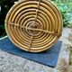Gabriella Crespi brass rattan basket 1960s Italy