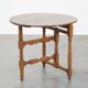Round, folding antique 18th-century French wine/country table