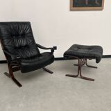 2 "Siesta" armchairs with their ottomans by Ingmar Relling, circa 1970