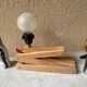 Accordion lamp, vintage Scandinavian design from the 90s, modernist design.