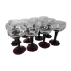 Port glasses with colored feet