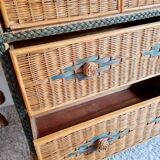 Rattan wardrobe