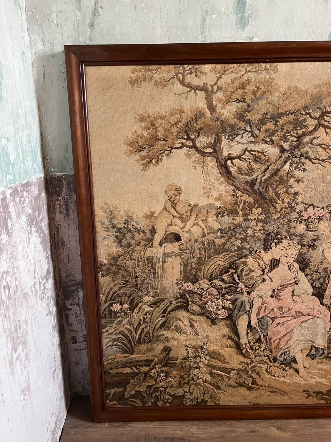 Vintage Framed Wall Tapestry