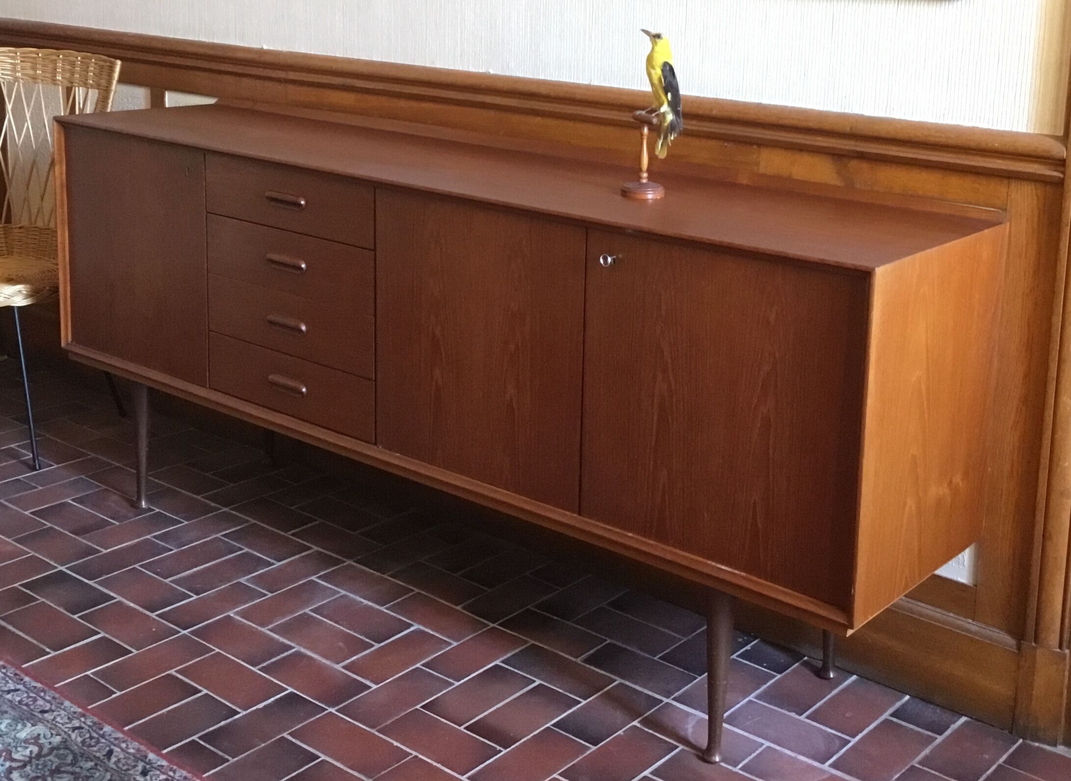 Scandinavian sideboard in teak design