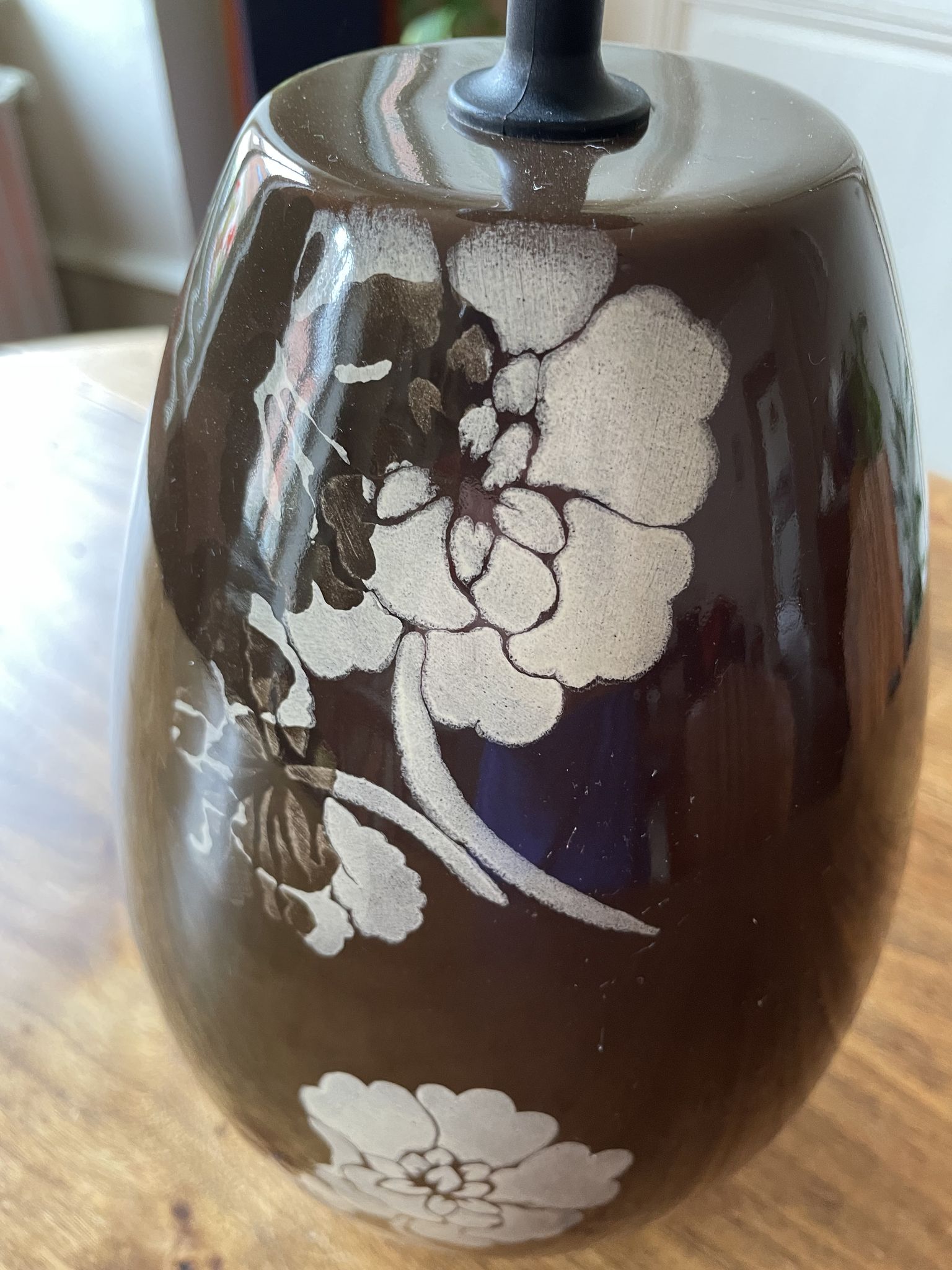 Large Koralcoa table lamp base, in ceramic