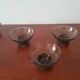 Set of 7 black vintage glasses