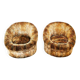 Pair of rounded armchairs in floral velvet
