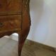 Pair of 2 Louis XV bedside tables - marquetry - 2 drawers - pink marble