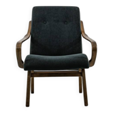 Black armchair by Jaroslav Šmídek for Ton, Czechoslovakia, 1960s