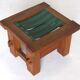 Vintage Modernist Wooden Oak Stool