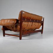 Mole sofa in leather by Sergio Rodrigues. 1960s Made in Brazil