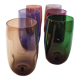 Service 6 vintage coloured glasses