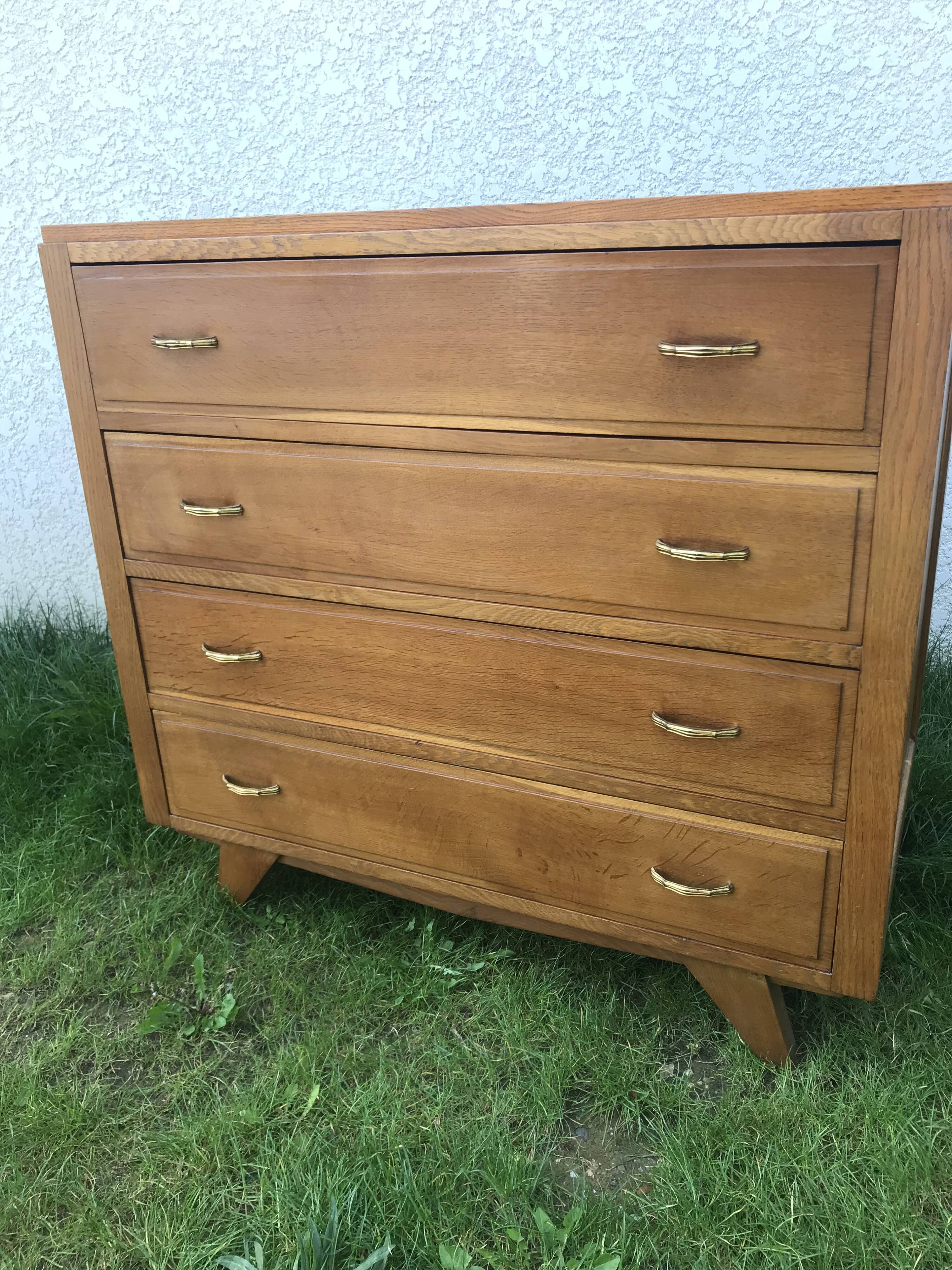 Commode vintage pieds compas