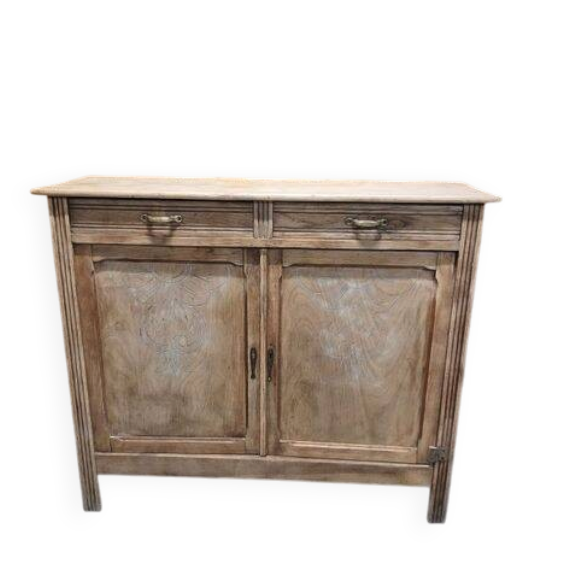 Low buffet / vintage sideboard in carved wood – Art Deco style