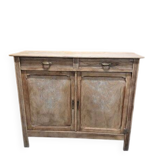 Low buffet / vintage sideboard in carved wood – Art Deco style